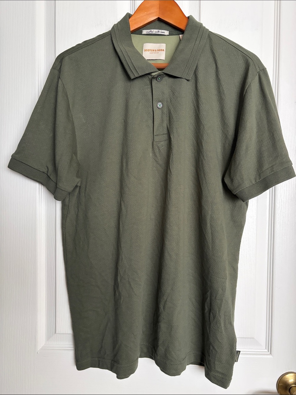Scotch & Soda Men's Olive Green Polo